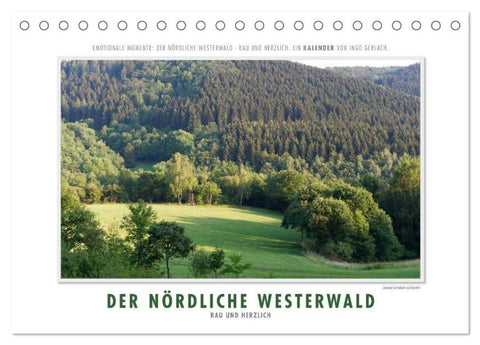 Emotionale Momente: Der nördliche Westerwald - rau und herzlich. (Tischkalender 2026 DIN A5 quer), CALVENDO Monatskalender