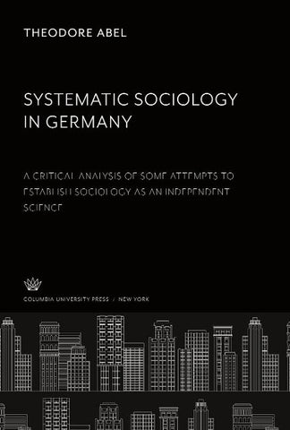 Systematic Sociology in Germany