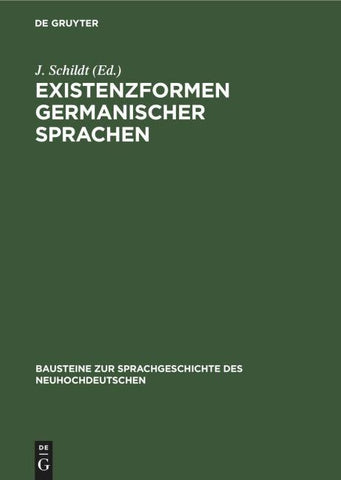 Existenzformen germanischer Sprachen