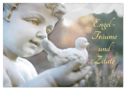 Engel - Träume und Zitate (Wandkalender 2026 DIN A2 quer), CALVENDO Monatskalender