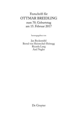 Festschrift für Ottmar Breidling zum 70. Geburtstag am 15. Februar 2017