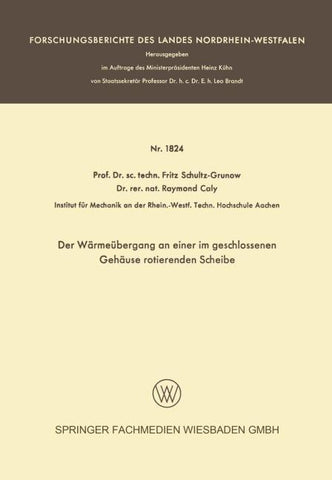 Der Wärmeübergang an einer im geschlossenen Gehäuse rotierenden Scheibe