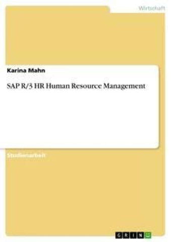 SAP R/3 HR Human Resource Management