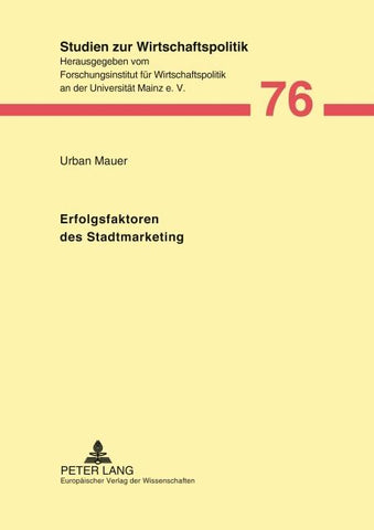 Erfolgsfaktoren des Stadtmarketing