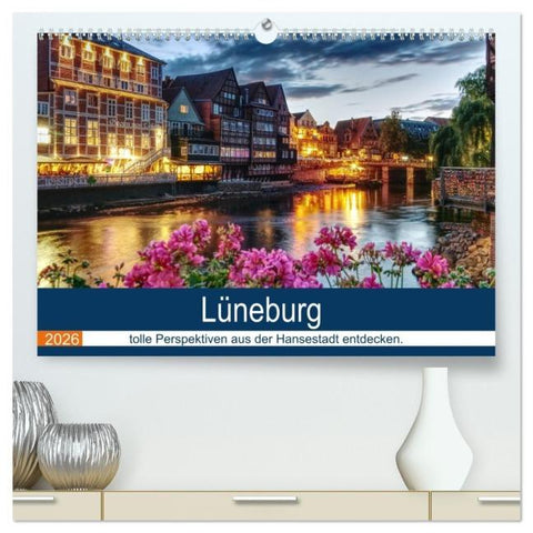 Lüneburg (hochwertiger Premium Wandkalender 2026 DIN A2 quer), Kunstdruck in Hochglanz