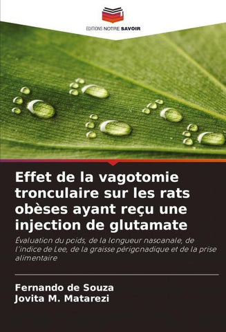 Effet de la vagotomie tronculaire sur les rats obèses ayant reçu une injection de glutamate