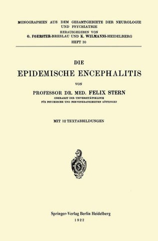 Die Epidemische Encephalitis
