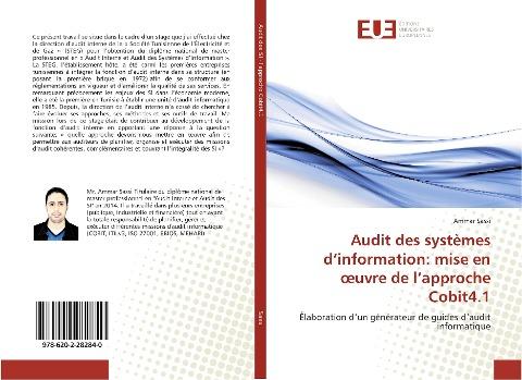 Audit des systèmes d'information: mise en ¿uvre de l'approche Cobit4.1