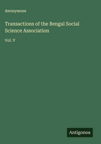 Transactions of the Bengal Social Science Association