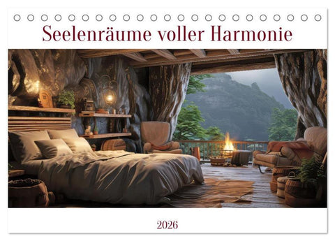 Seelenräume voller Harmonie (Tischkalender 2026 DIN A5 quer), CALVENDO Monatskalender
