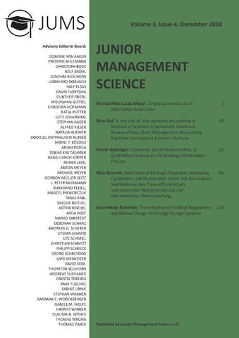 Junior Management Science, Volume 3, Issue 4, December 2018