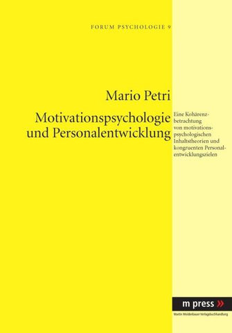 Motivationspsychologie und Personalentwicklung