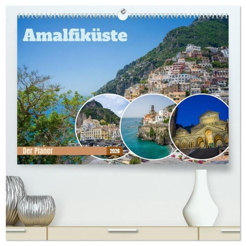 Amalfiküste - Der Planer (hochwertiger Premium Wandkalender 2026 DIN A2 quer), Kunstdruck in Hochglanz