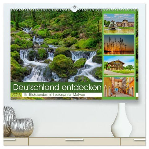 Deutschland entdecken (hochwertiger Premium Wandkalender 2026 DIN A2 quer), Kunstdruck in Hochglanz