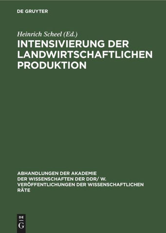 Intensivierung der landwirtschaftlichen Produktion