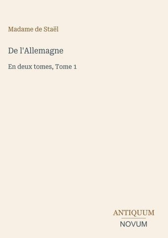 De l'Allemagne