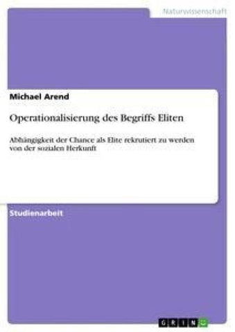 Operationalisierung des Begriffs Eliten