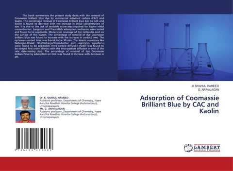 Adsorption of Coomassie Brilliant Blue by CAC and Kaolin