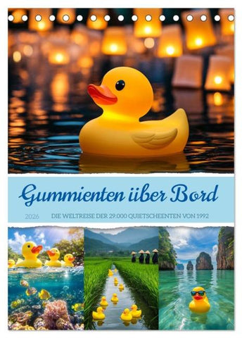 Gummienten über Bord (Tischkalender 2026 DIN A5 hoch), CALVENDO Monatskalender