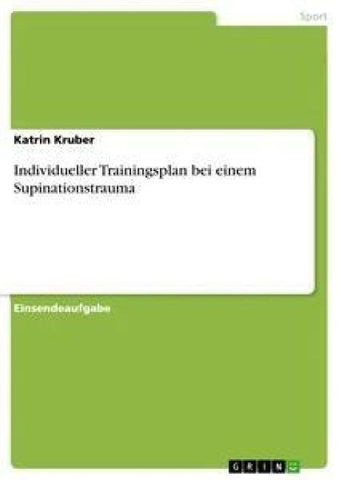 Individueller Trainingsplan bei einem Supinationstrauma