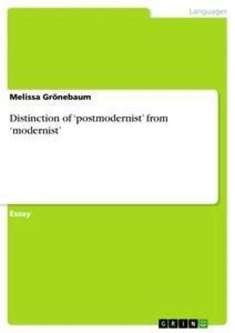 Distinction of 'postmodernist' from 'modernist'