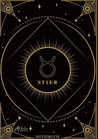 Edles Notizbuch Sternzeichen Stier | Designed by Alfred Herler