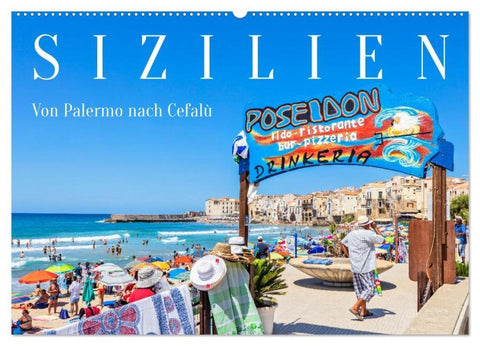 Sizilien - Von Palermo nach Cefalù (Wandkalender 2026 DIN A2 quer), CALVENDO Monatskalender