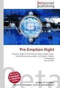 Pre-Emption Right