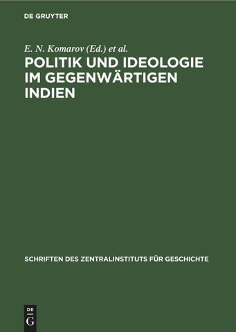 Politik und Ideologie im gegenwärtigen Indien