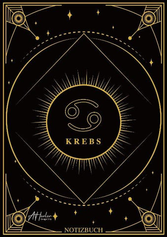 Edles Notizbuch Sternzeichen Krebs | Designed by Alfred Herler