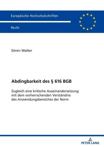 Abdingbarkeit des § 616 BGB
