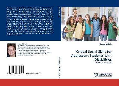 Critical Social Skills for Adolescent Students with Disabilities
