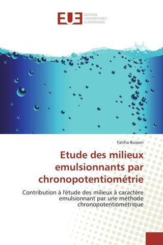 Etude des milieux emulsionnants par chronopotentiométrie