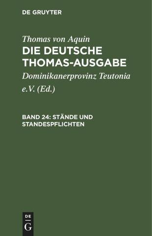 Stände und Standespflichten