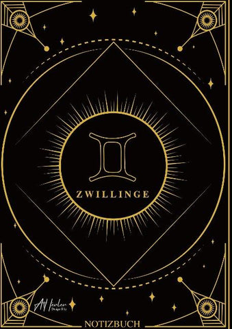 Edles Notizbuch Sternzeichen Zwillinge | Designed by Alfred Herler