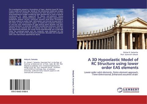 A 3D Hypoelastic Model of RC Structure using lower order EAS elements