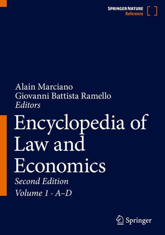 Encyclopedia of Law and Economics