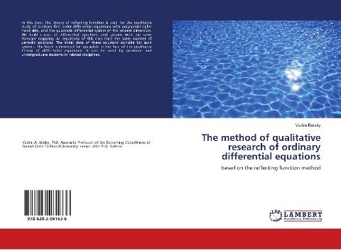 The method of qualitative research of ordinary differential equations