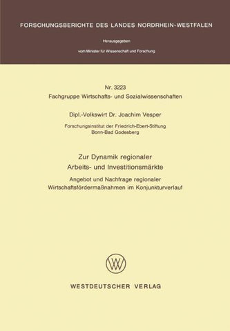 Zur Dynamik regionaler Arbeits- und Investitionsmärkte