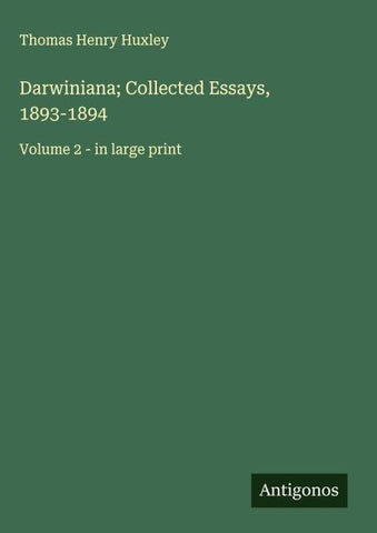 Darwiniana; Collected Essays, 1893-1894