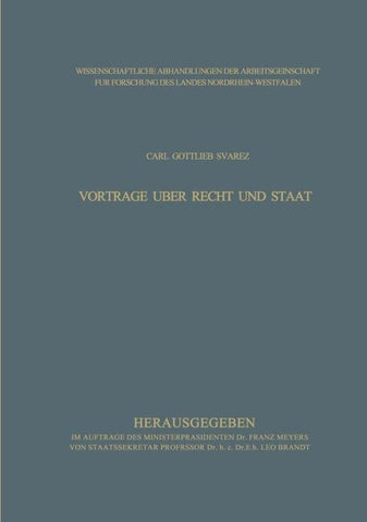 Vorträge über Recht und Staat