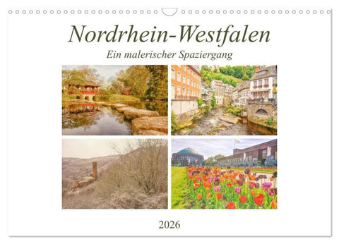 Nordrhein-Westfalen - Ein malerischer Spaziergang (Wandkalender 2026 DIN A3 quer), CALVENDO Monatskalender