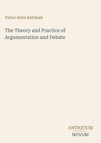 The Theory and Practice of Argumentation and Debate