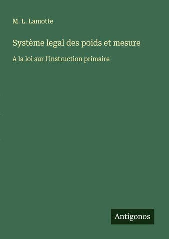 Système legal des poids et mesure