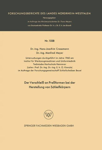 Der Verschleiß an Preßformen bei der Herstellung von Schleifkörpern