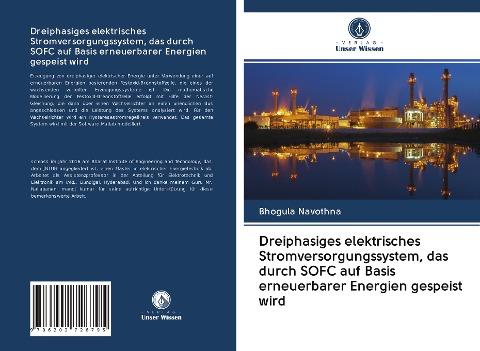 Dreiphasiges elektrisches Stromversorgungssystem, das durch SOFC auf Basis erneuerbarer Energien gespeist wird
