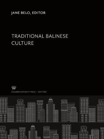 Traditional Balinese Culture