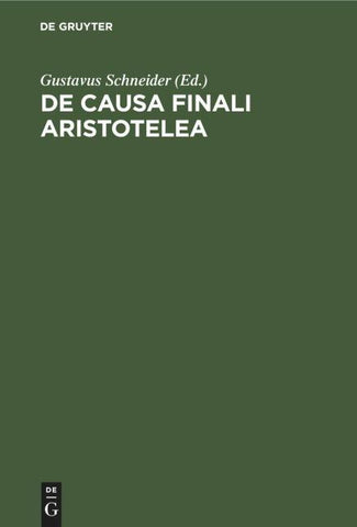 De causa finali Aristotelea
