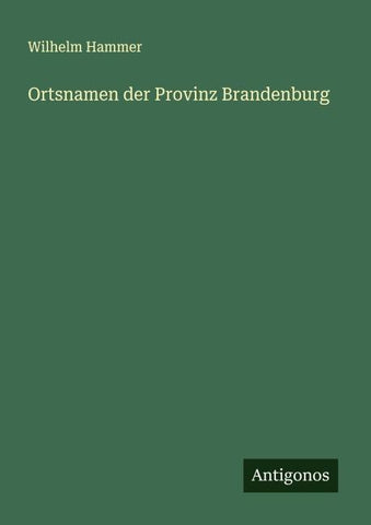 Ortsnamen der Provinz Brandenburg