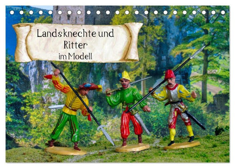 Landsknechte und Ritter im Modell (Tischkalender 2026 DIN A5 quer), CALVENDO Monatskalender